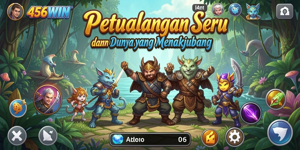 Tangkapan layar utama <strong>456WIN</strong> yang menampilkan aksi petualangan seru.