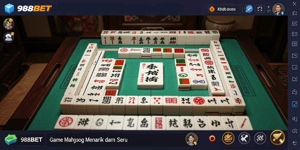 Screenshot dari gameplay Mahjong yang seru di 988BET.