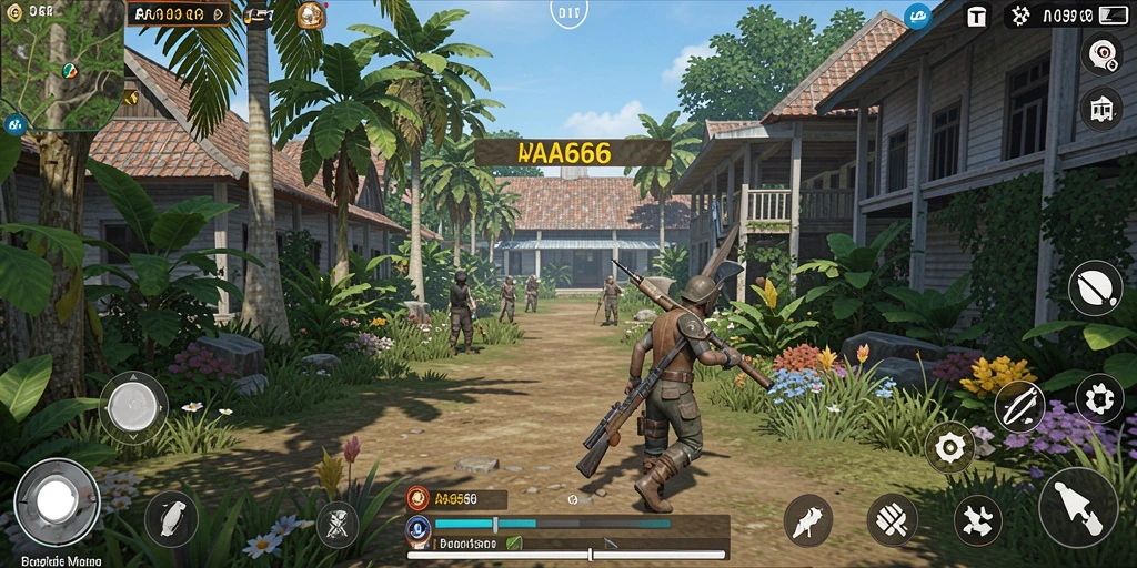 Screenshot gameplay AA666 menunjukkan interaksi mendalam dan grafik yang menawan.