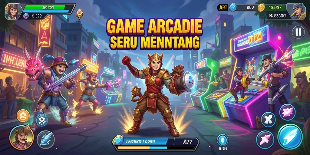 Tampilan gameplay seru dan penuh warna di API77.