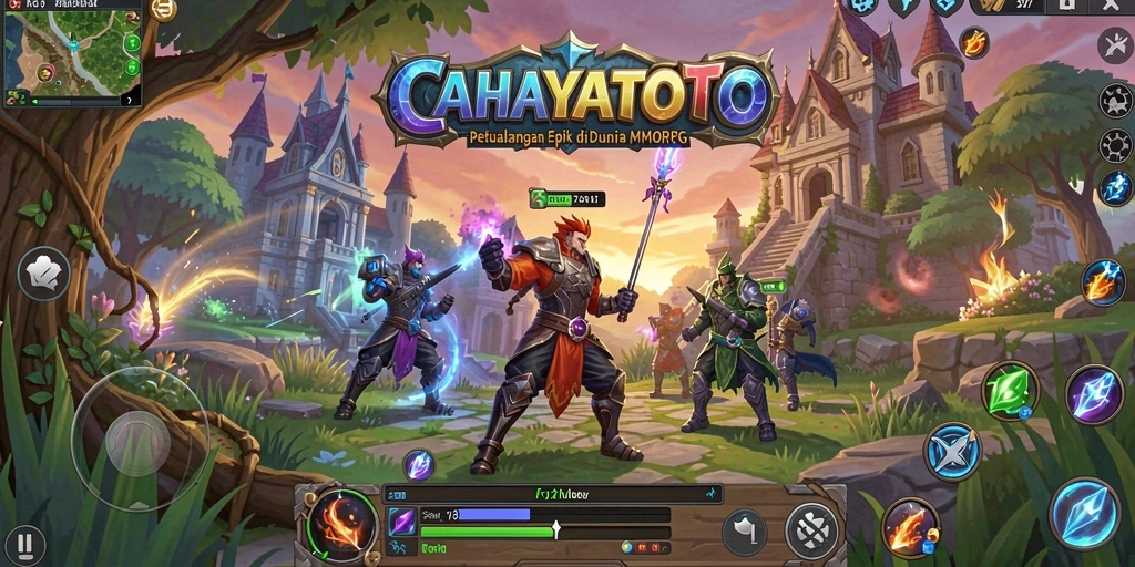 Screenshot gameplay CAHAYATOTO menampilkan petualangan seru di dunia MMORPG.