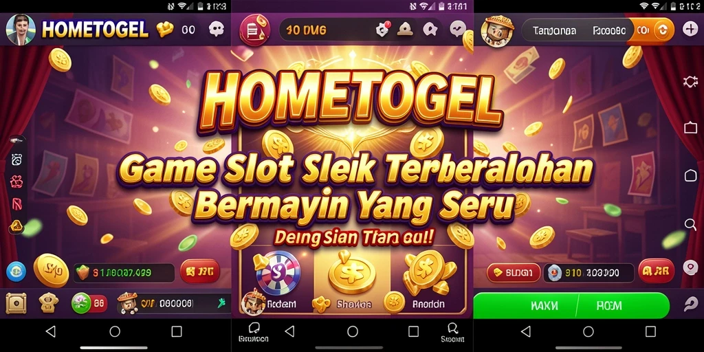 Tangkapan layar gameplay HOMETOGEL menampilkan keseruan bermain slot.