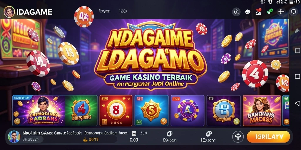 Screenshot gameplay IDAGAME yang menampilkan suasana kasino yang hidup.