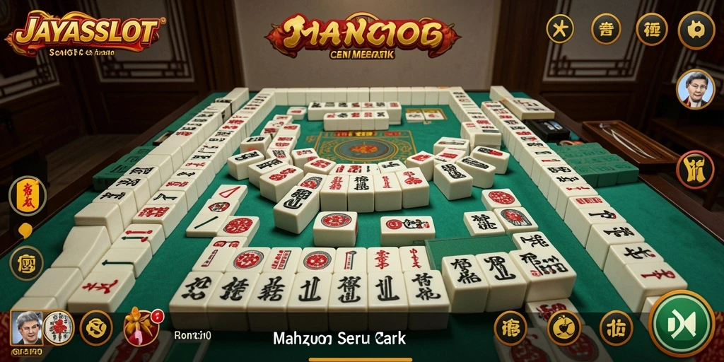 Tampilan menarik dari gameplay JAYASLOT yang menampilkan elemen Mahjong.