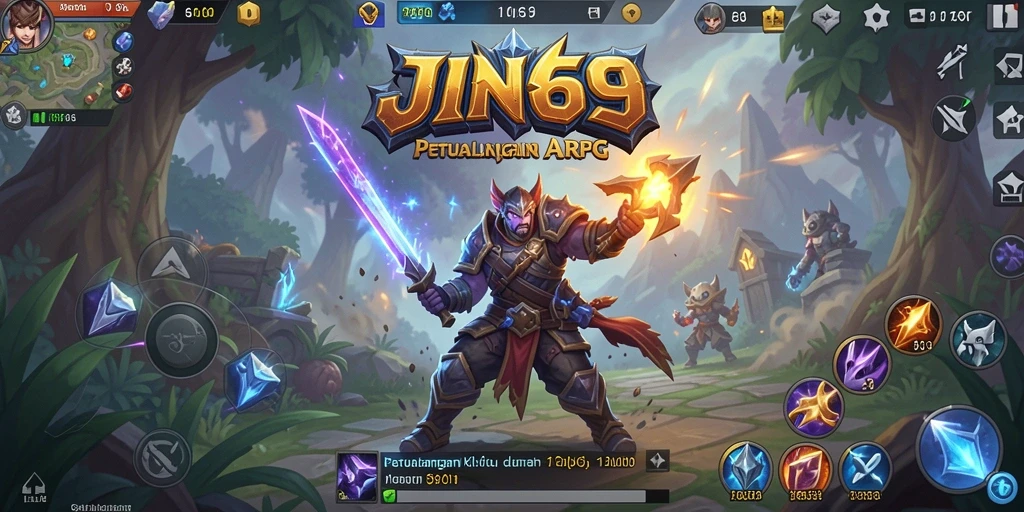 Tampilan gameplay ARPG yang mendebarkan di JIN69.