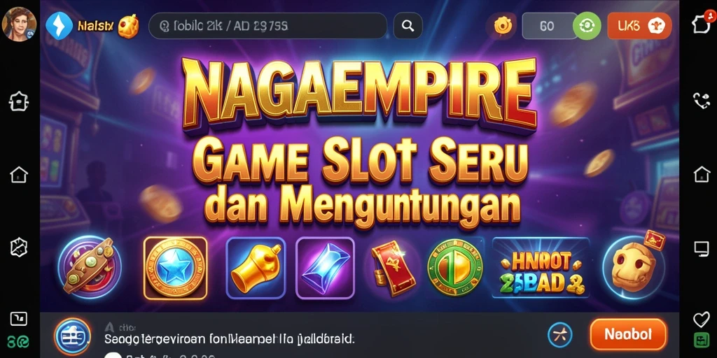 Tampilan gameplay NAGAEMPIRE dengan grafis menarik dan fitur slot yang mengasyikkan.