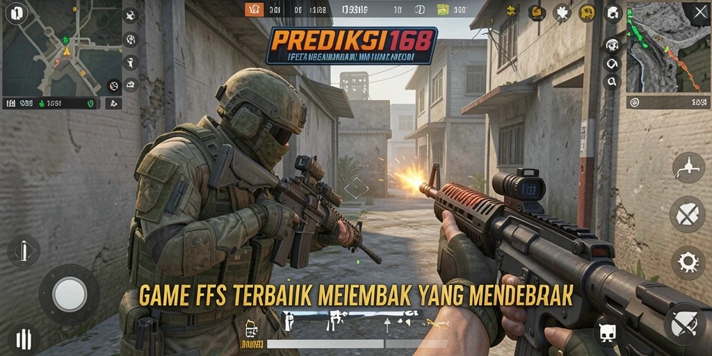 Screenshot menunjukkan aksi menembak yang intens dalam PREDIKSI168.