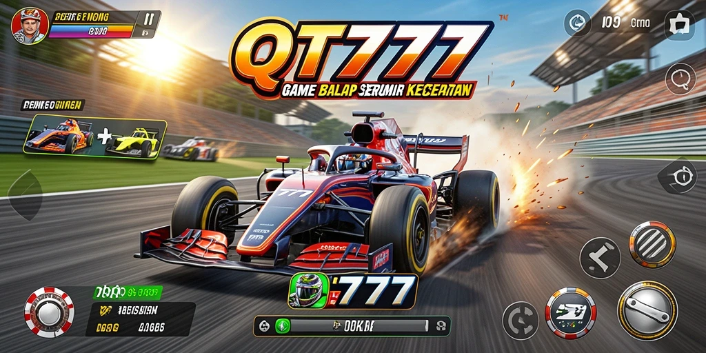 Tampilan gameplay menarik dari balapan dengan mobil cepat.