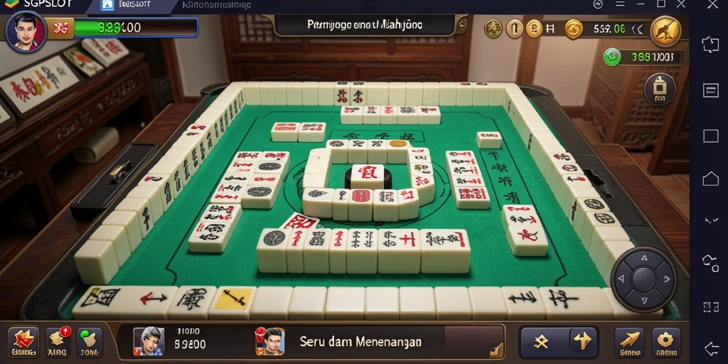 Menampilkan gameplay SGPSLOT yang seru dan menantang dalam Mahjong.