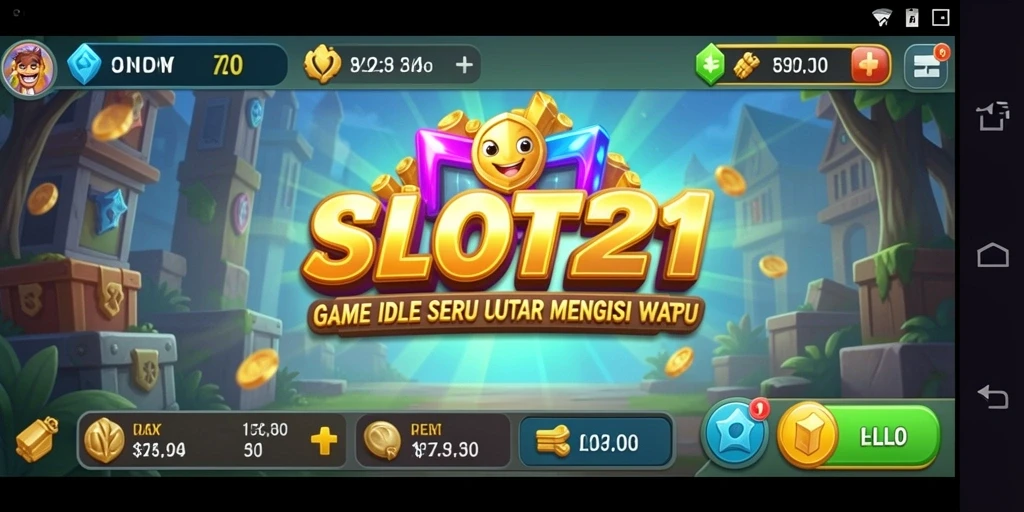 Tampilan menarik dari gameplay SLOT21 yang penuh warna.