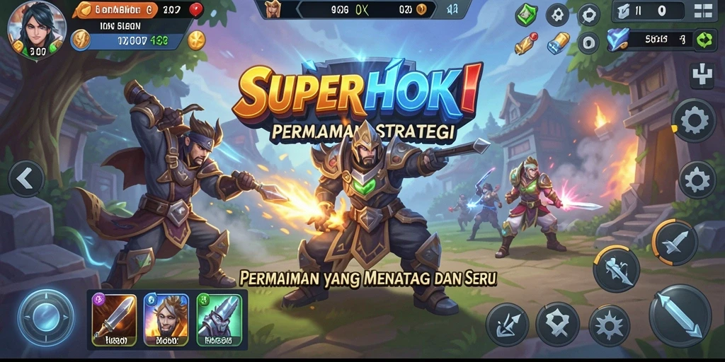 Tampilan gameplay yang seru dalam SUPERHOKI.